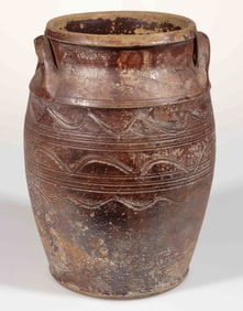 EASTERN TENNESSEE / SOUTHWEST VIRGINIA DECORATED EARTHENWARE / REDWARE JAR