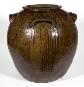 STAMPED "D S", DANIEL SEAGLE, LINCOLN CO., CATAWBA VALLEY, NORTH CAROLINA MONUMENTAL JAR