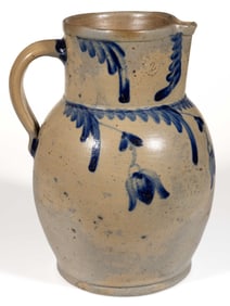 BALTIMORE, MARYLAND DECORATED STONEWARE PITCHER