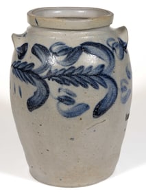 BALTIMORE, MARYLAND DECORATED STONEWARE TABLE CHURN