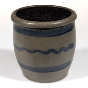 WESTERN PENNSYLVANIA DECORATED STONEWARE CROCK