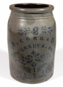 WESTERN PENNSYLVANIA STENCILED STONEWARE JAR