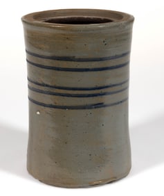 WESTERN PENNSYLVANIA DECORATED STONEWARE CANNER