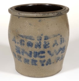 WESTERN PENNSYLVANIA STENCILED STONEWARE CROCK