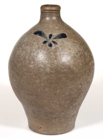 MANHATTAN, NEW YORK DECORATED STONEWARE JUG