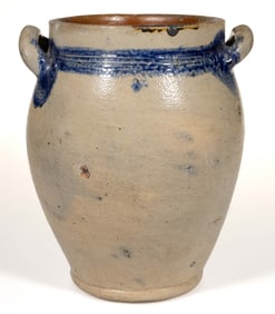 NEW YORK DECORATED STONEWARE JAR