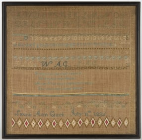 MECKLENBURG CO., VIRGINIA / GRANVILLE CO., NORTH CAROLINA NEEDLEWORK SAMPLER