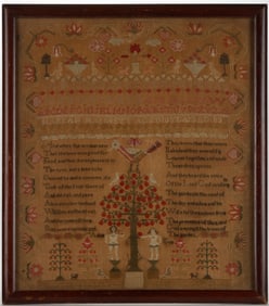 BRITISH PICTORIAL NEEDLEWORK SAMPLER