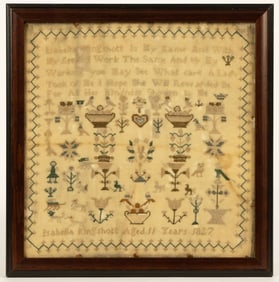 BRITISH PICTORIAL NEEDLEWORK SAMPLER