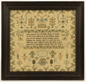 BRITISH PICTORIAL NEEDLEWORK SAMPLER