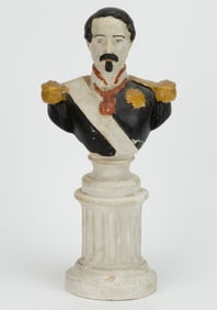 AMERICAN CHALKWARE BUST OF NAPOLEON III