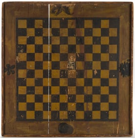 PENNSYLVANIA PAINT-DECORATED POPLAR GAMEBOARD