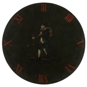 BRITISH OR AMERICAN PAINT-DECORATED WOODEN GAME BOARD