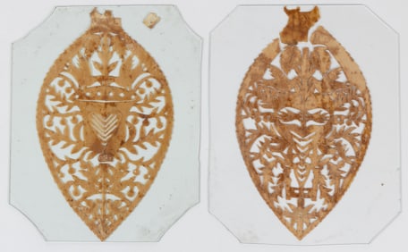 PETERSBURG, VIRGINIA FOLK ART PAIR OF WEDDING SCHERENSCHNITTE