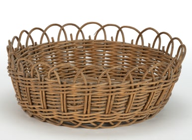 SHENANDOAH CO., SHENANDOAH VALLEY OF VIRGINIA, PULLED ROD SEWING BASKET