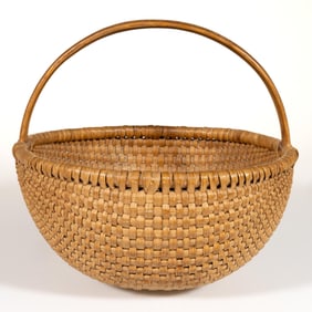 APPALACHIAN RIB-TYPE WOVEN-SPLINT BASKET