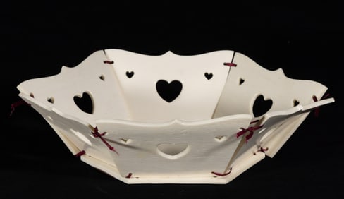 AMERICAN, POSSIBLY NANTUCKET, CARVED WHALEBONE BASKET