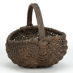 MID-ATLANTIC RIB-TYPE WOVEN-SPLINT BASKET