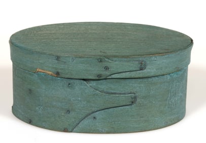 AMERICAN, PROBABLY PENNSYLVANIA, PAINTED BENTWOOD PANTRY BOX