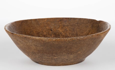 AMERICAN TURNED BURL TREEN BOWL