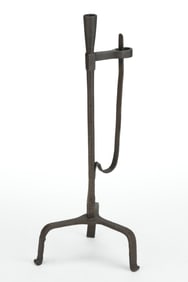 WROUGHT-IRON TABLE-TOP ALPINE-STYLE CANDLE STAND