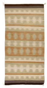 NATIVE AMERICAN NAVAJO CHINLE WOOL BLANKET / RUG