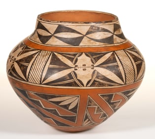 NATIVE AMERICAN ACOMA PUEBLO POTTERY JAR / OLLA
