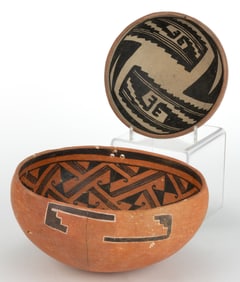NATIVE AMERICAN ANASAZI POTTERY BOWLS, LOT OF TWO