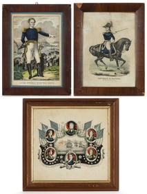 HISTORICAL CURRIER & IVES AMERICAN MILITARY PRINTS, LOT OF THREE