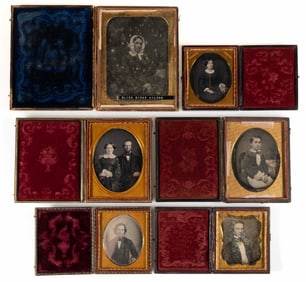 VIRGINIA AND PENNSYLVANIA FAMILY DAGUERREOTYPE PORTRAITS, LOT OF SIX