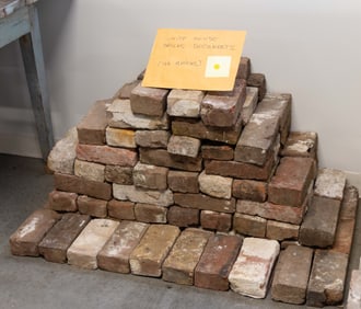 VERY RARE HISTORICALLY IMPORTANT COLLECTION OF WHITE HOUSE BRICKS, LOT OF 166