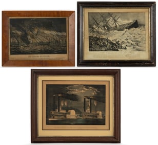 HISTORICAL CURRIER & IVES PRINTS, LOT OF THREE