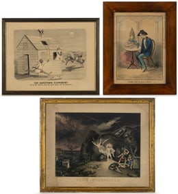 ASSORTED CURRIER & IVES PRINTS, LOT OF THREE