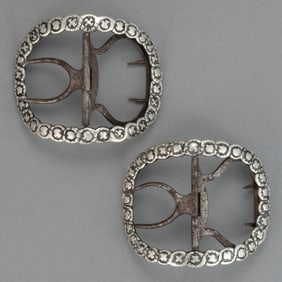 THOMAS PURSE, BALTIMORE, MARYLAND OR WINCHESTER, VIRGINIA COIN SILVER SHOE BUCKLES, PAIR
