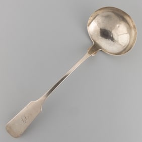 CHARLES LUMSDEN, PETERSBURG / RICHMOND, VIRGINIA COIN SILVER PUNCH / SOUP LADLE