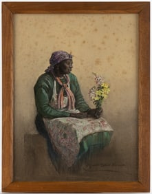 ELIZABETH O'NEILL VERNER (CHARLESTON, SOUTH CAROLINA, 1883-1979) PORTRAIT OF A FLOWER SELLER