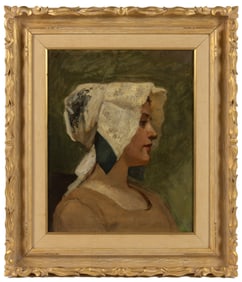 FRANK DUVENECK (AMERICAN, 1848-1919), ATTRIBUTED OR SCHOOL OF, PORTRAIT OF A LADY