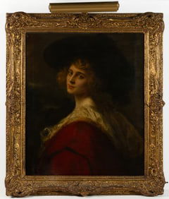 CHARLES FREDERICK NAEGELE (AMERICAN, 1857-1944), ATTRIBUTED, PORTRAIT OF A LADY