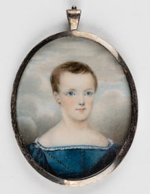 AMERICAN / BRITISH SCHOOL (19TH CENTURY) MINIATURE PORTRAIT OF A BOY