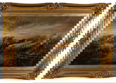 AMERICAN OR ENGLISH SCHOOL (19TH CENTURY) PAINTING OF SHEEP