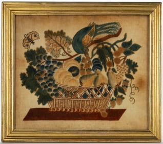 AMERICAN SCHOOL (19TH CENTURY) FOLK ART THEOREM PAINTING