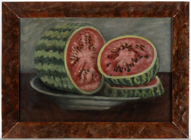 AMERICAN SCHOOL (19TH CENTURY) FOLK ART STILL-LIFE PAINTING