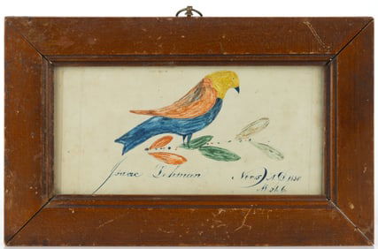 AMERICAN FOLK ART FRAKTUR DRAWING / REWARD OF MERIT