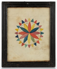 NEW YORK CITY, NY FOLK ART ROSETTE DRAWING