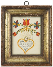 AMERICAN FOLK ART FRAKTUR BOOKPLATE