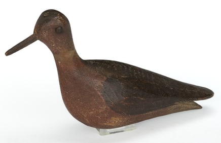 JOSEPH LINCOLN (ACCORD, MASSACHUSETTS, 1859-1938), ATTRIBUTED, CARVED AND PAINTED ROBIN SNIPE
