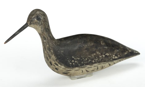 AMERICAN CARVED AND PAINTED SHOREBIRD DECOY