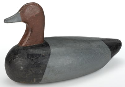 CURRITUCK SOUND, NORTH CAROLINA CARVED AND PAINTED CANVASBACK DECOY