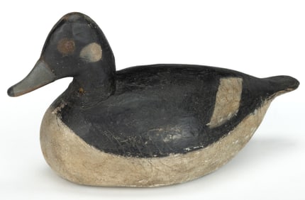 MILES HANCOCK (CHINCOTEAGUE, VIRGINIA, 1887-1974), ATTRIBUTED, FOLK ART CARVED AND PAINTED