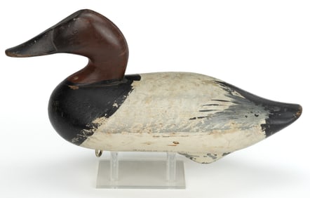 MADISON MITCHELL (HAVRE DE GRACE, MARYLAND, 1901-1993), ATTRIBUTED, CARVED AND PAINTED CANVASBACK